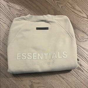 Fear of God Essentials Cream Crewneck Sweater
